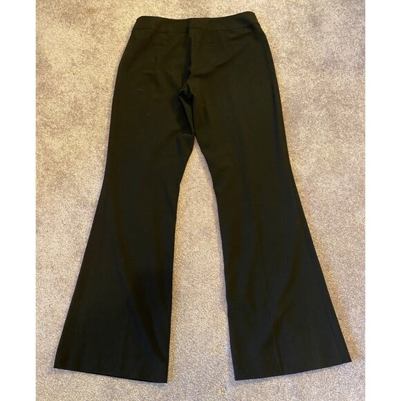 Cache Womens Black Flared Dress Pants Size 10 Rhinestone Snap Accent - Picture 2 of 9